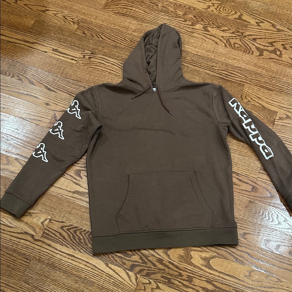 Kappa Brown Hoodie with White Logo